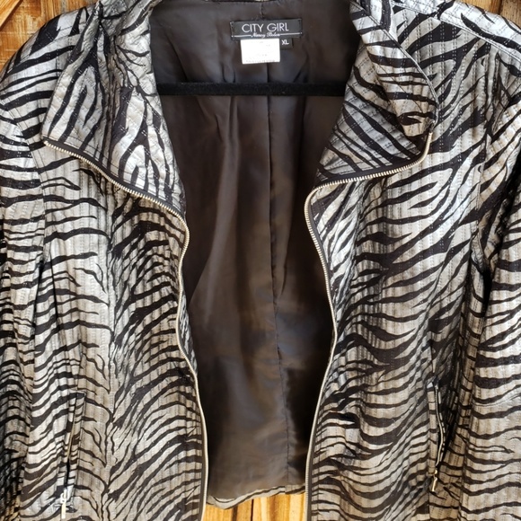 City Girl Black & Silver Fun Jacket XL - Picture 5 of 8